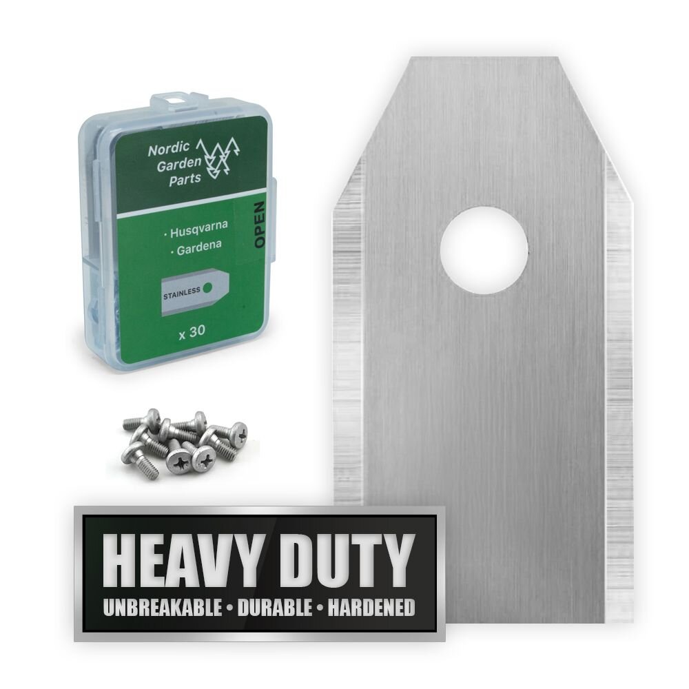 NGP 5778646-03 rustfri stålknive 30 stk til Husqvarna